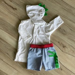 Florence Eiseman swim trunks and cover up